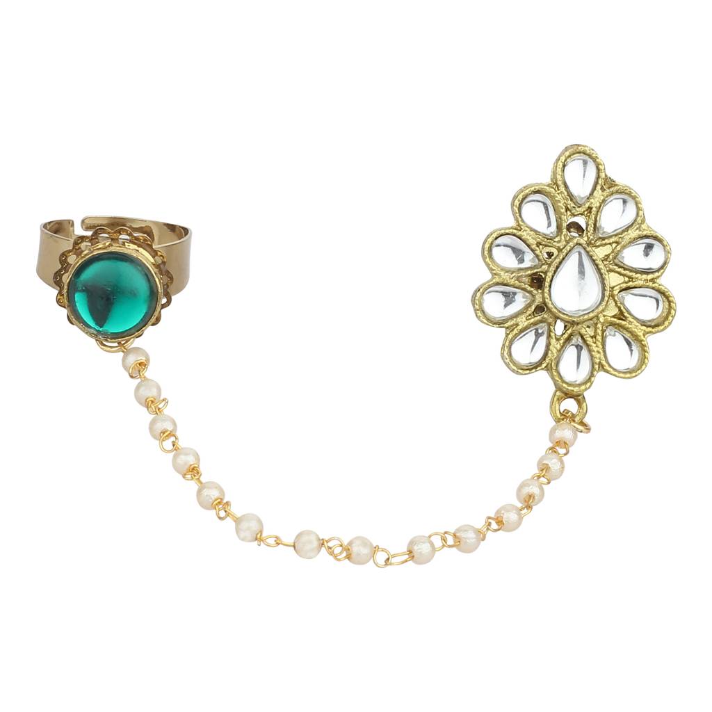 Dynamic Duo Two Finger Ring : ACR004GR