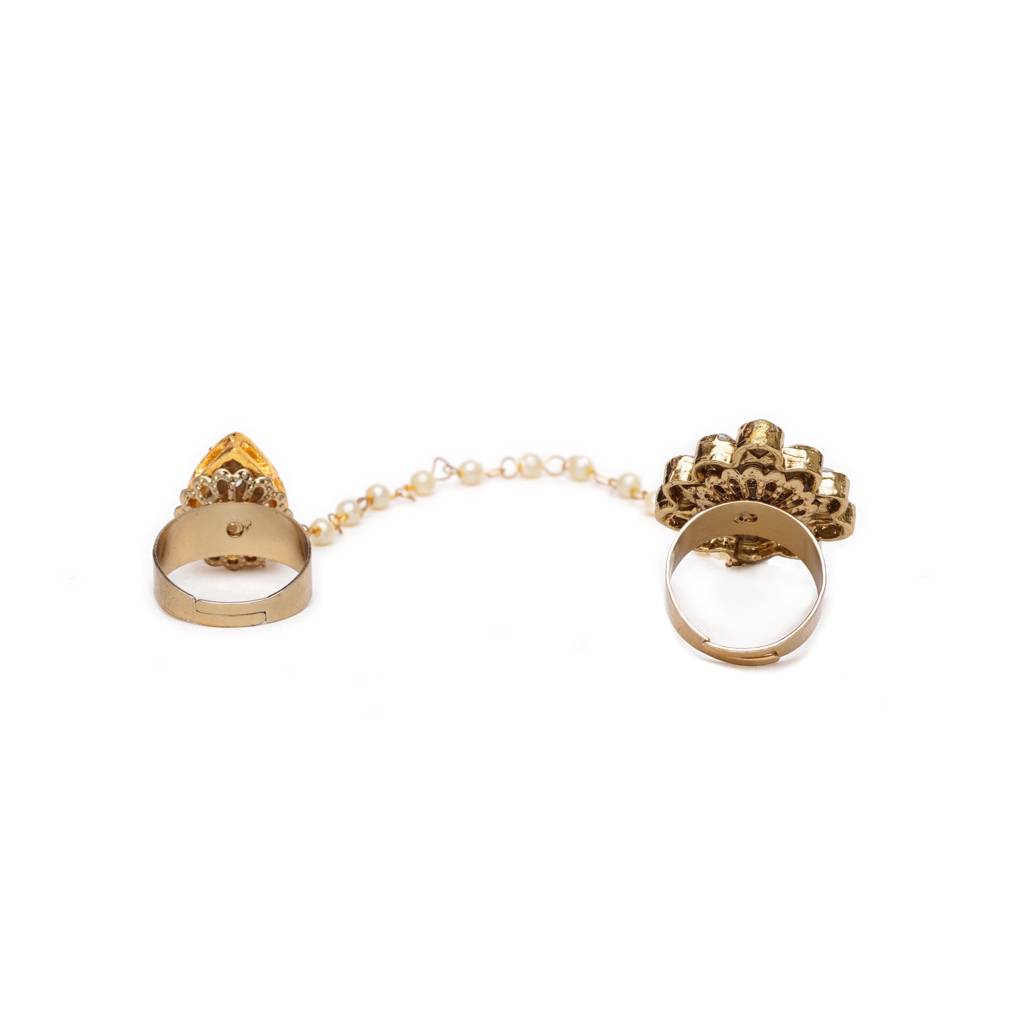 Dynamic Duo Two Finger Ring : ACR004GP