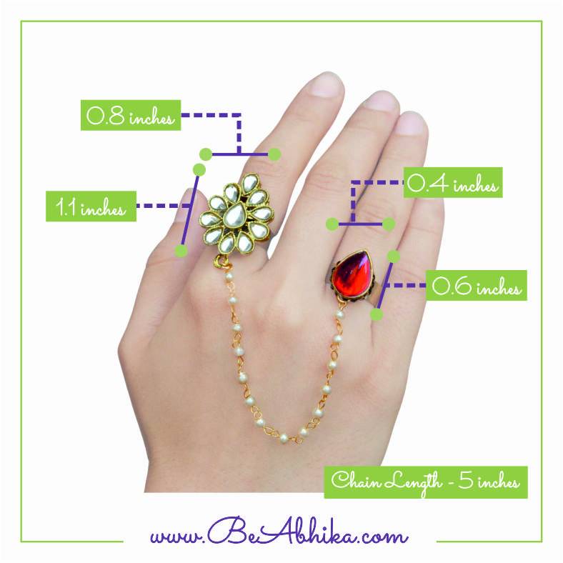 Dynamic Duo Two Finger Ring : ACR004RP