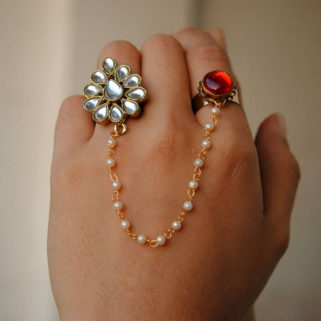 Dynamic Duo Two Finger Ring : ACR004RR