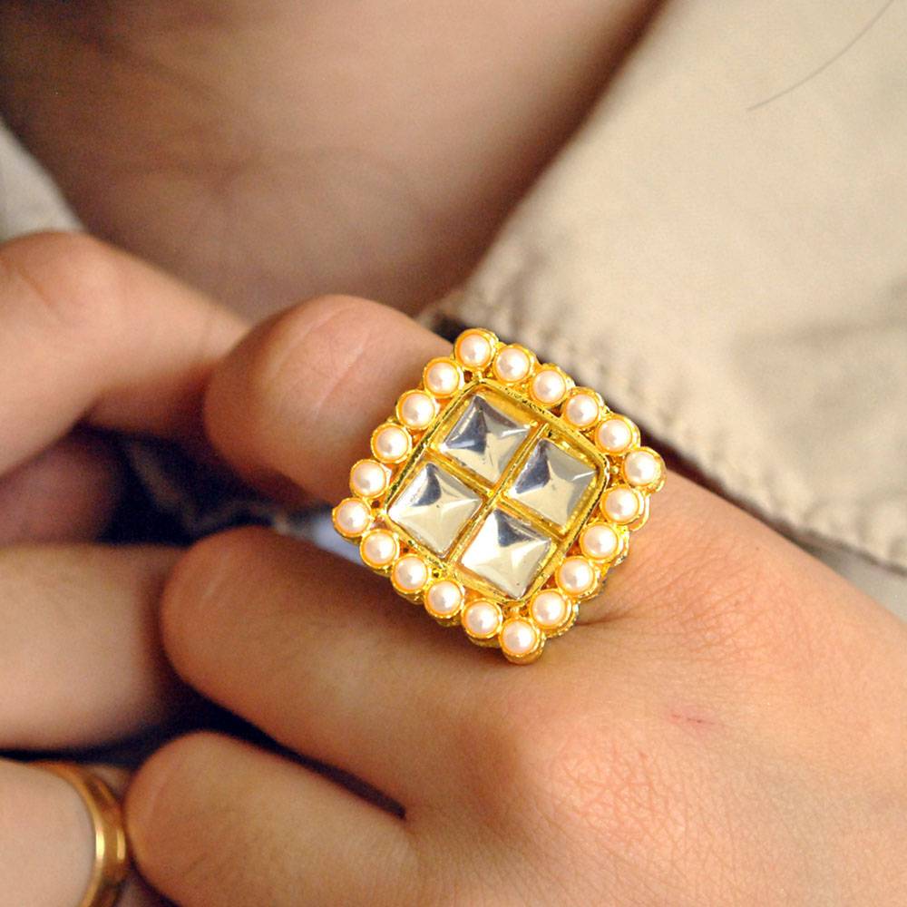 Quad Kundan Ring : ACR027