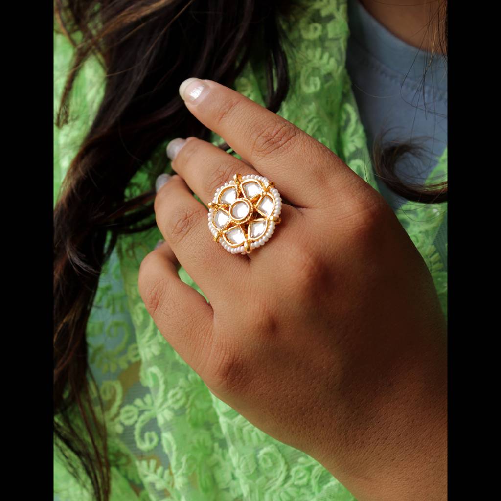 Kundan Bloom Ring : ACR051