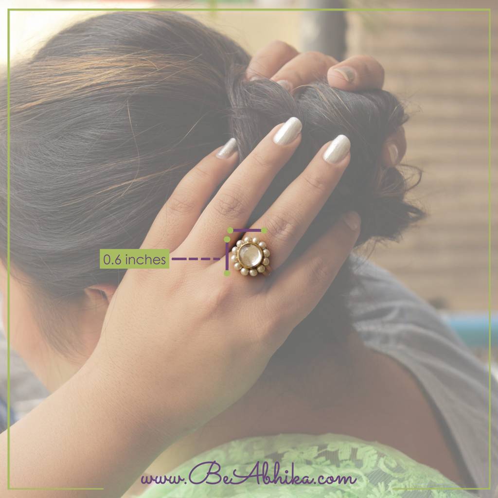 Kundan Flower Ring : ACR054
