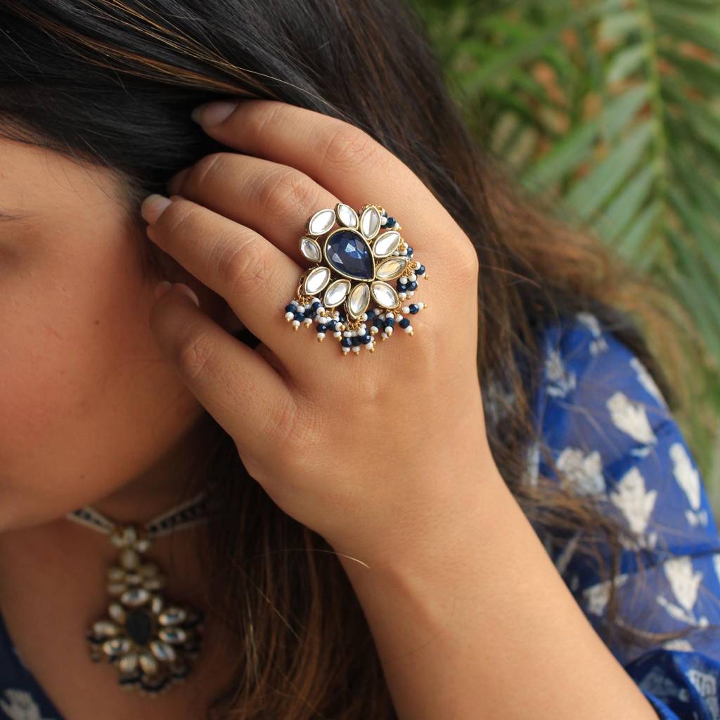 Kundan Adorned Ring : ACR060
