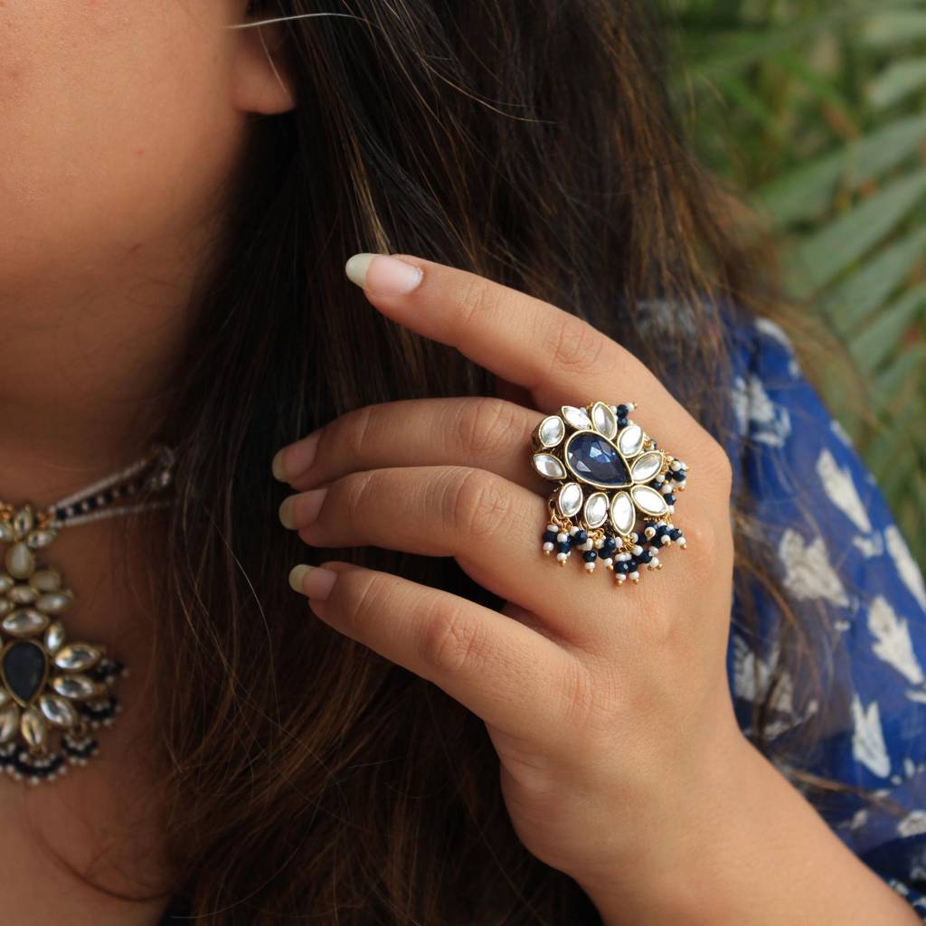 Kundan Adorned Ring : ACR060