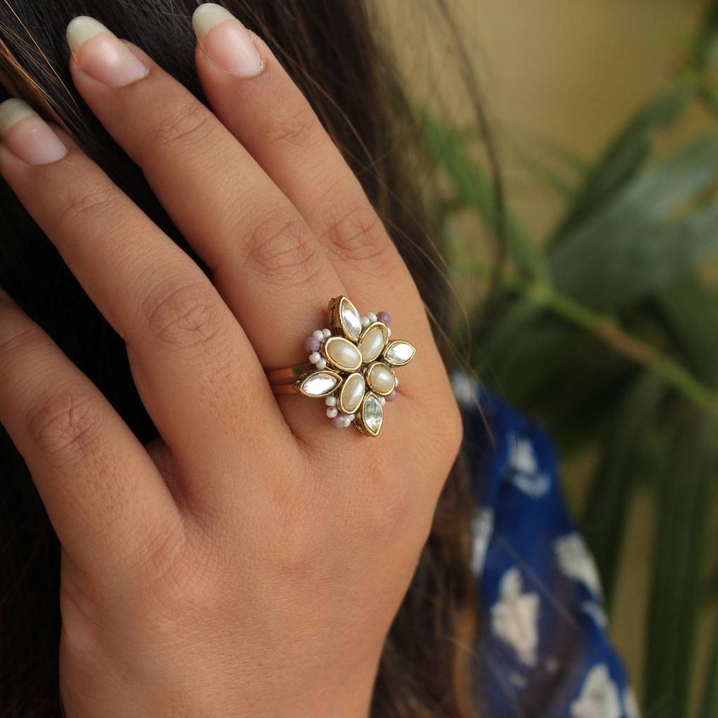Kundan Delight Ring : ACR061