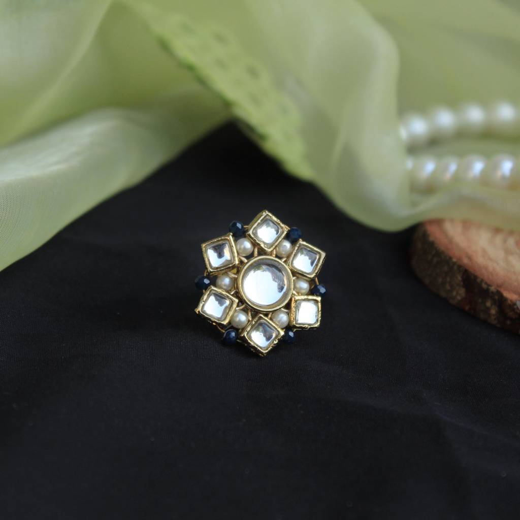 Kundan Blossom Ring : ACR062