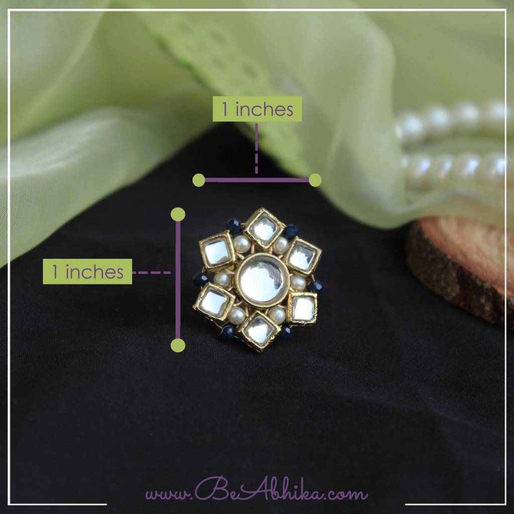 Kundan Blossom Ring : ACR062
