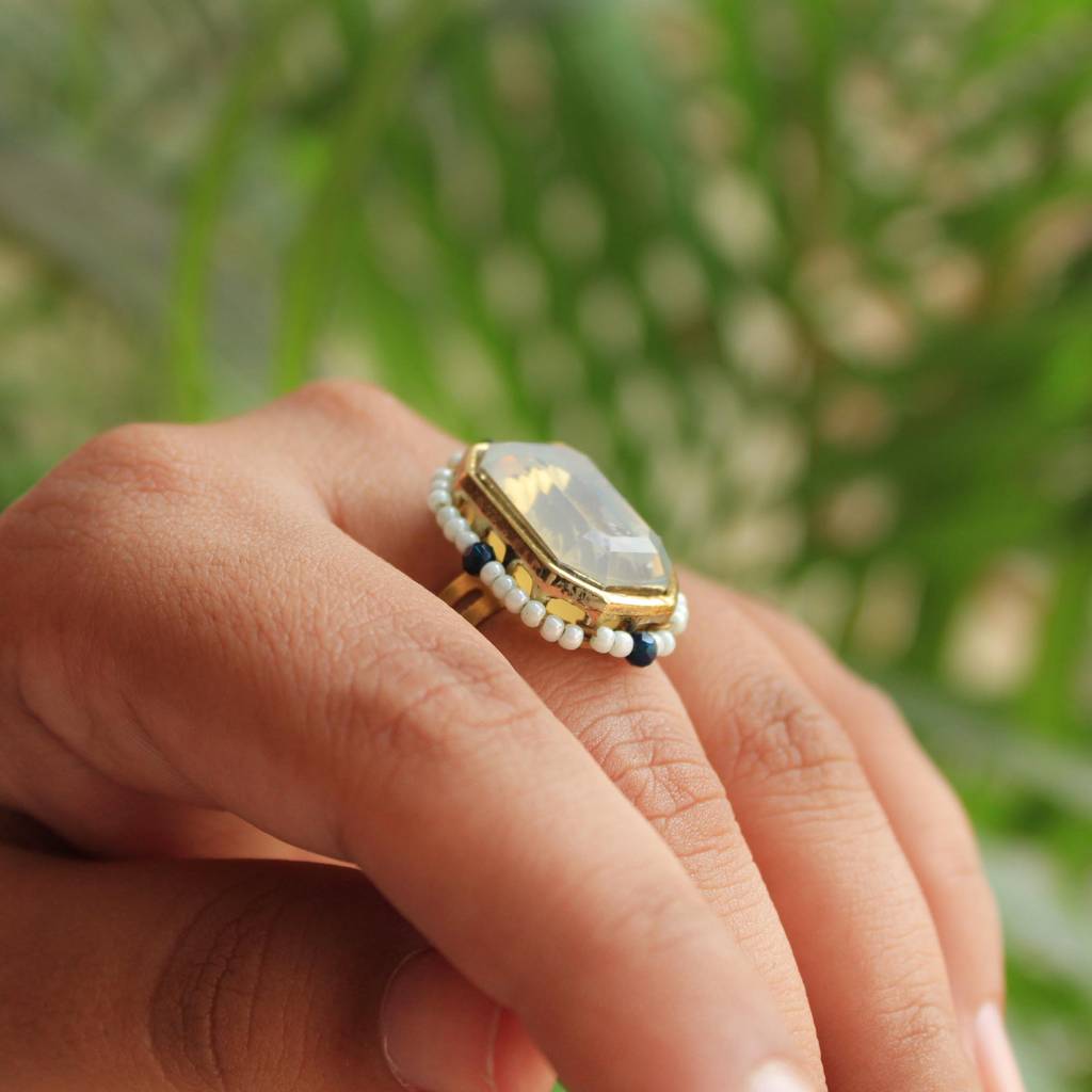 Sky Blue Crystal Ring : ACR063