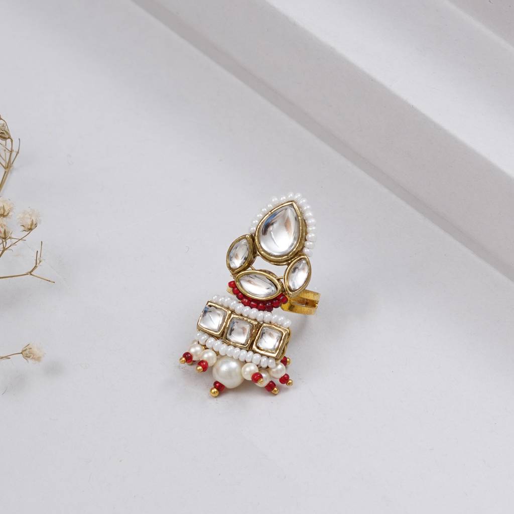 Divine Kundan Ring : ACR064-Re