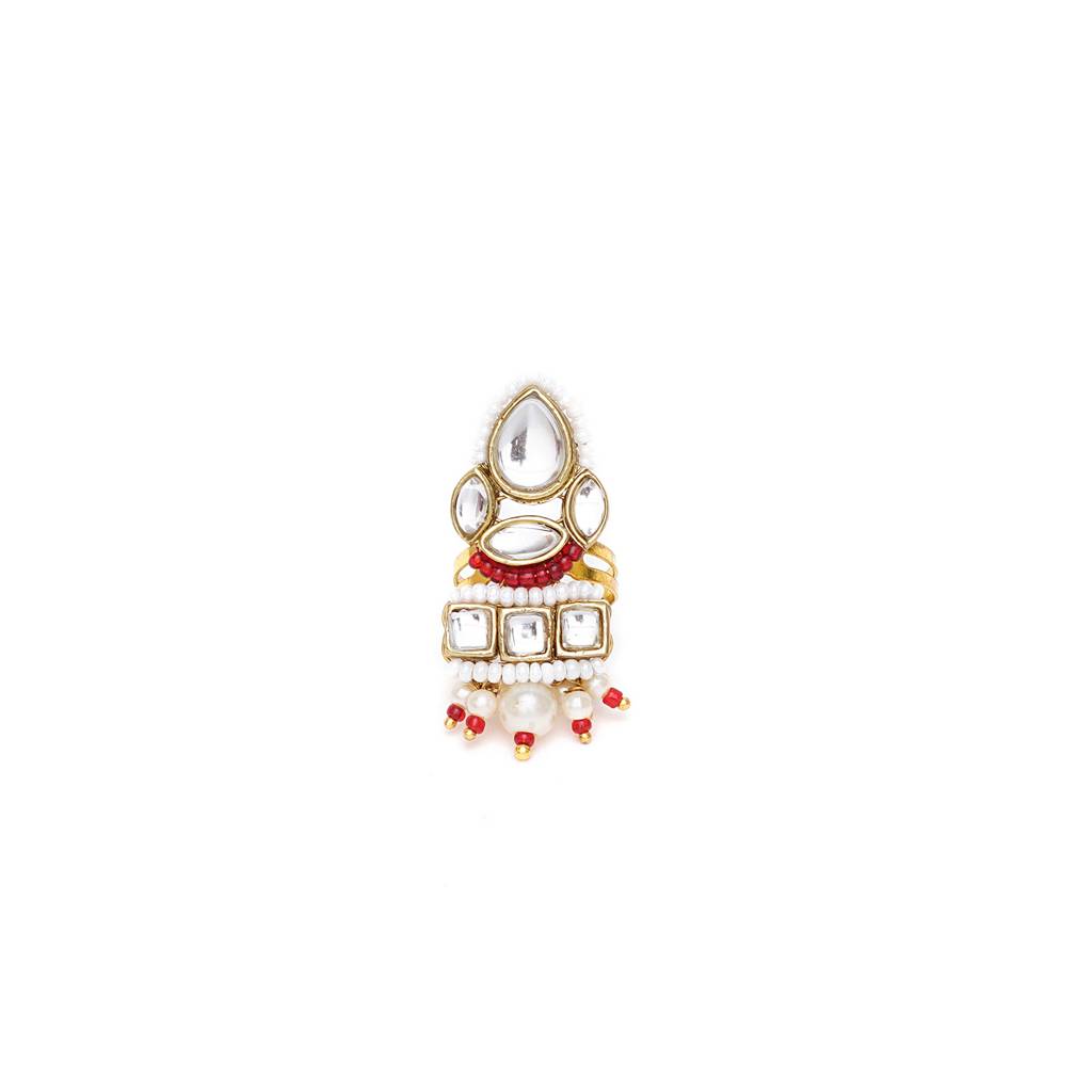 Divine Kundan Ring : ACR064-Re