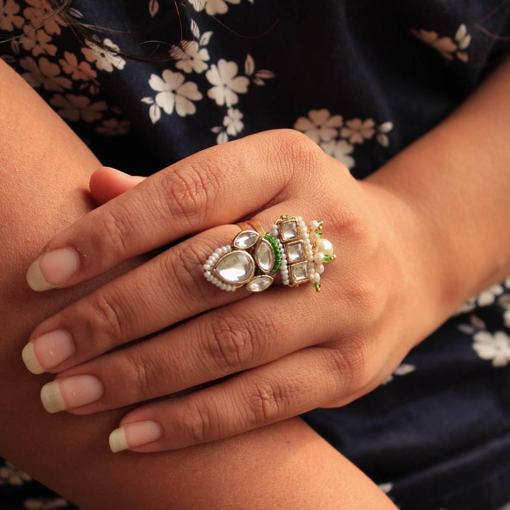 Divine Kundan Ring : ACR064