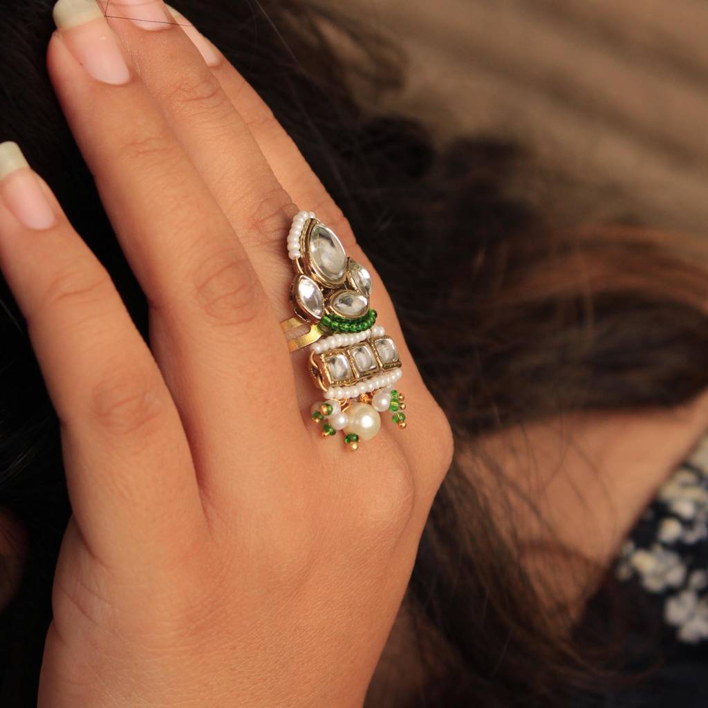 Divine Kundan Ring : ACR064