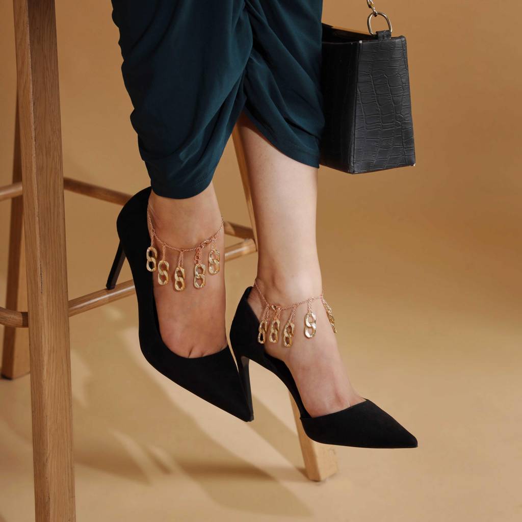 Blush And Bold Chain Heel Wrap - Set Of 2 : ACSA007