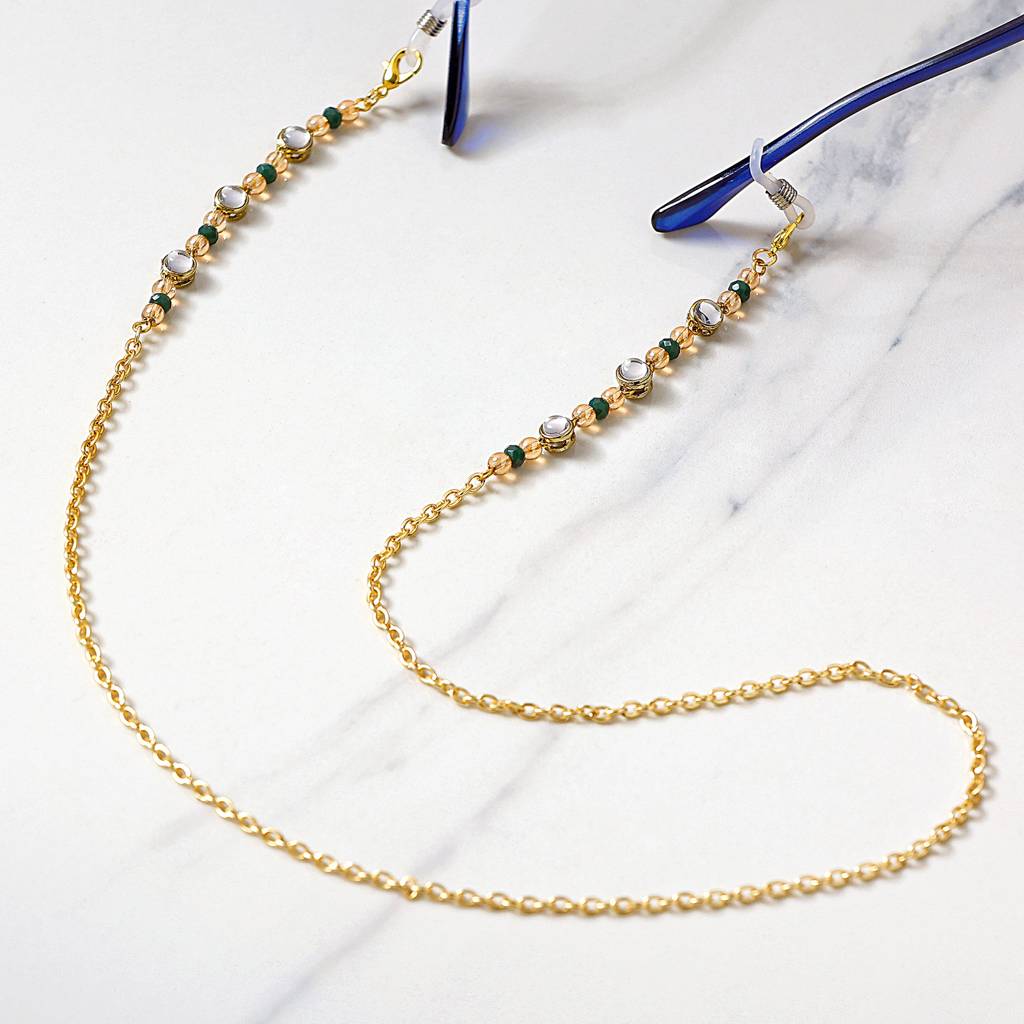 Kundan Accent Spectacles/Air Pods Chain : ACSP006