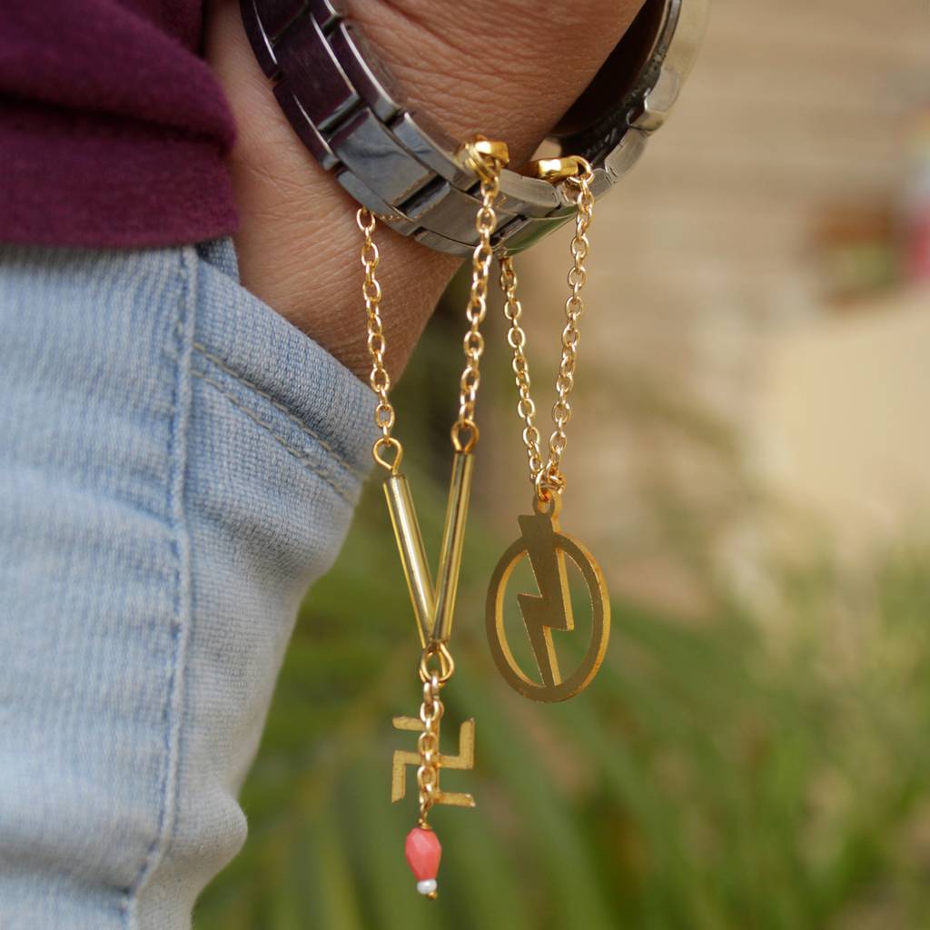 Swastik And Lightening Set Of 2 Watch Charms : ACWC013