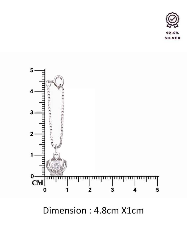 Sterling Silver Crown Watch Charm : ACWC11-S-NA