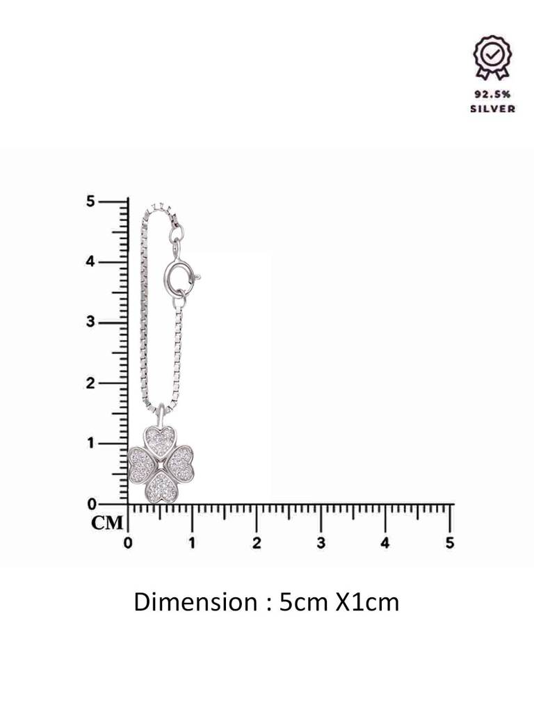 Sterling Silver Clover Watch Charm : ACWC13-S-NA