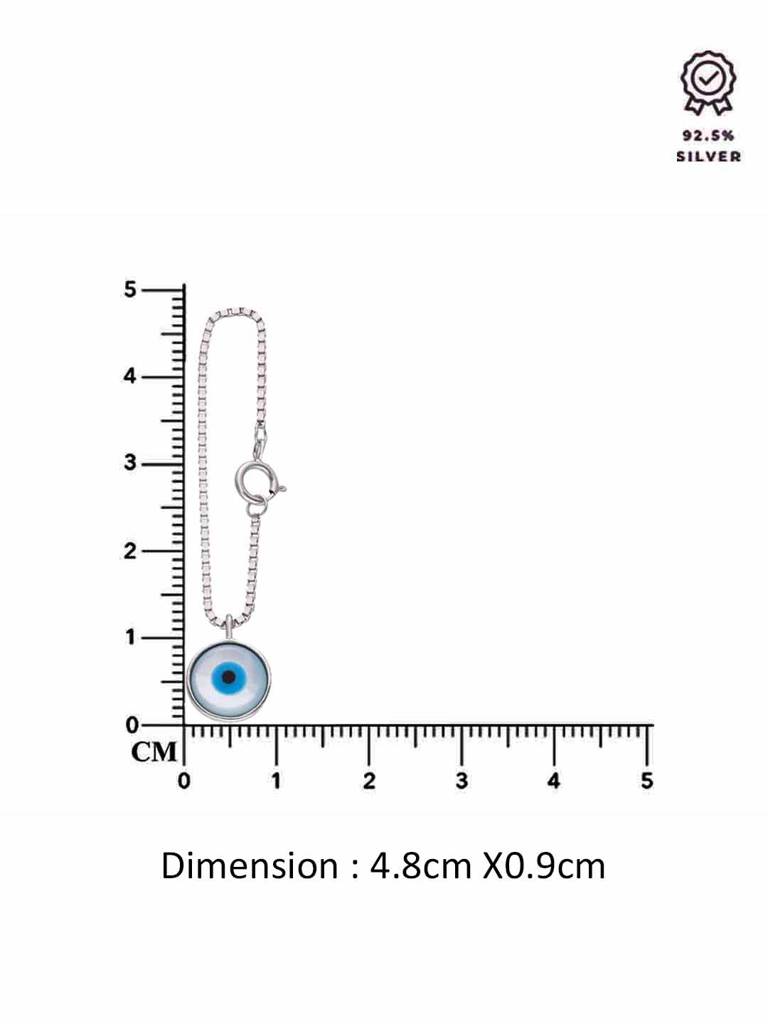Sterling Silver Evil Eye Watch Charm : ACWC19-S-NA