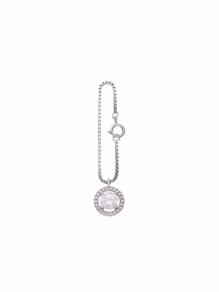 Sterling Silver Solitaire Watch Charm : ACWC28-S-NA