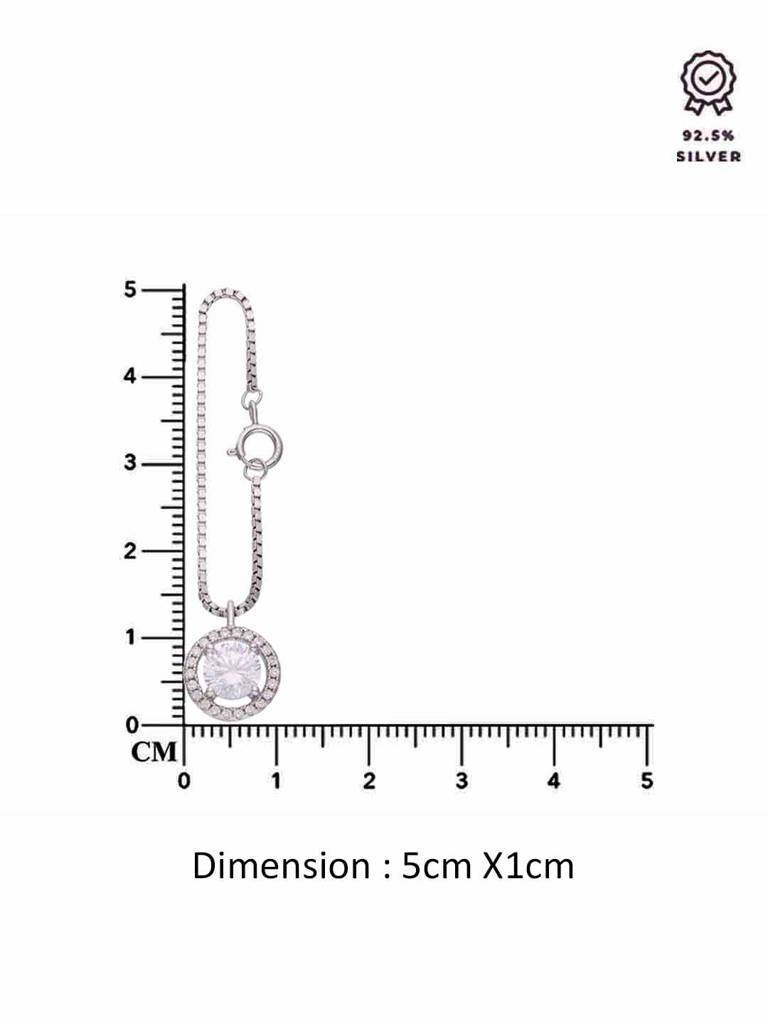 Sterling Silver Solitaire Watch Charm : ACWC28-S-NA