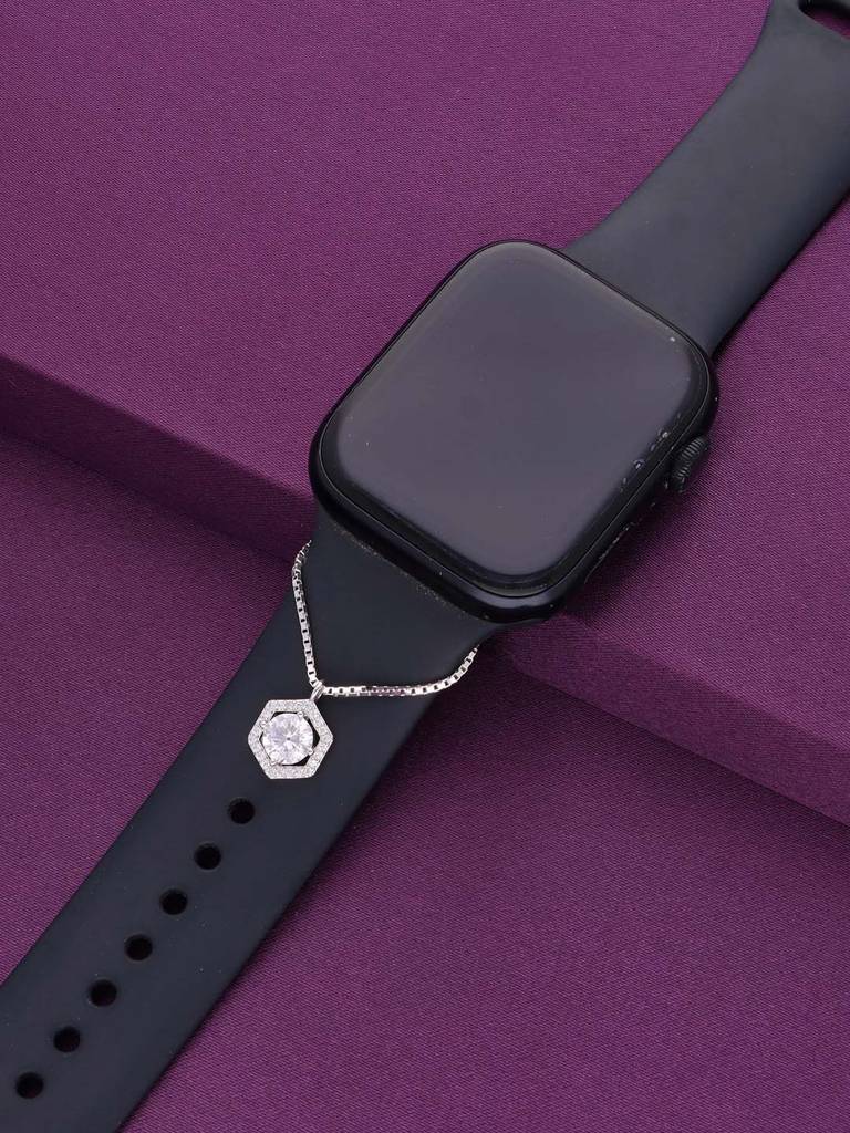 Sterling Silver Chic Solitaire Watch Charm : ACWC36-S-NA