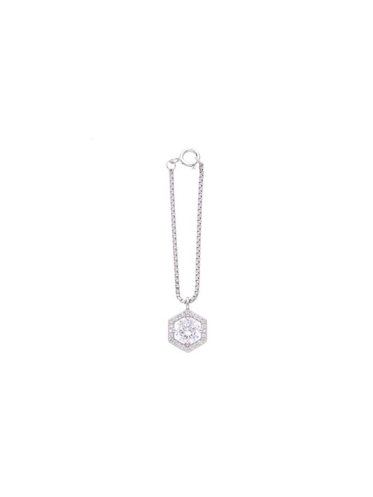 Sterling Silver Chic Solitaire Watch Charm : ACWC36-S-NA