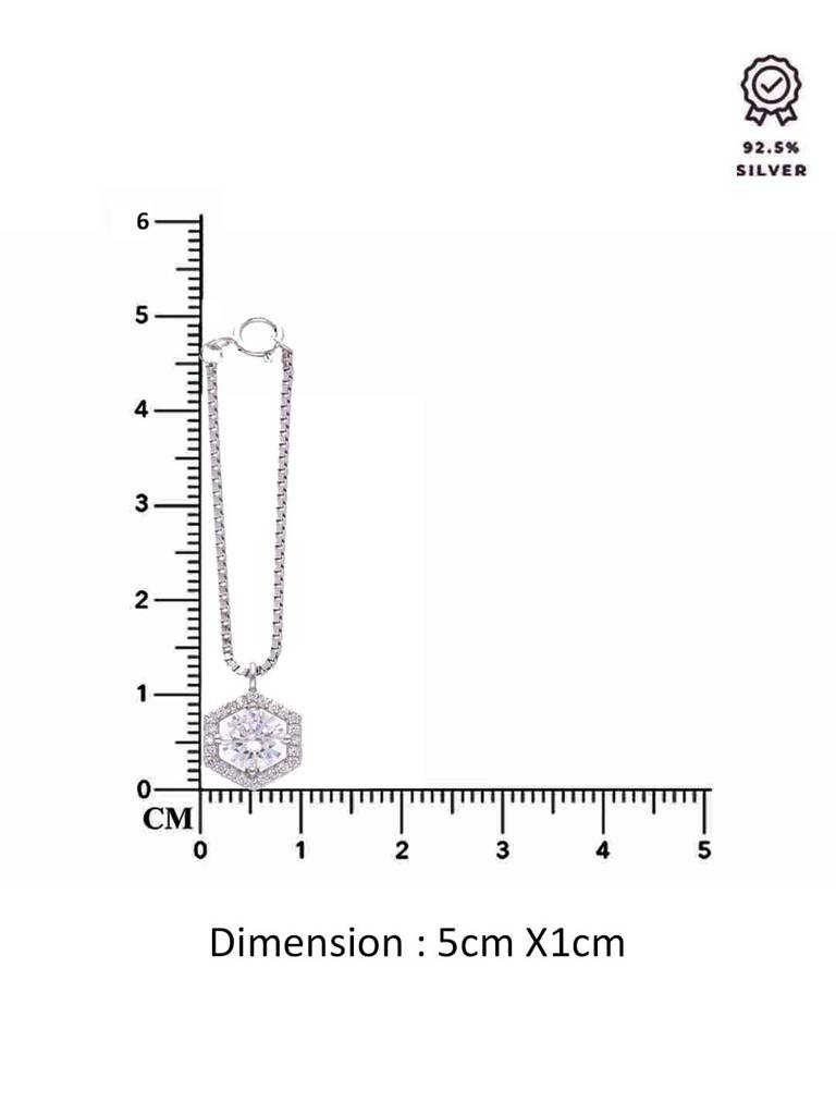 Sterling Silver Chic Solitaire Watch Charm : ACWC36-S-NA