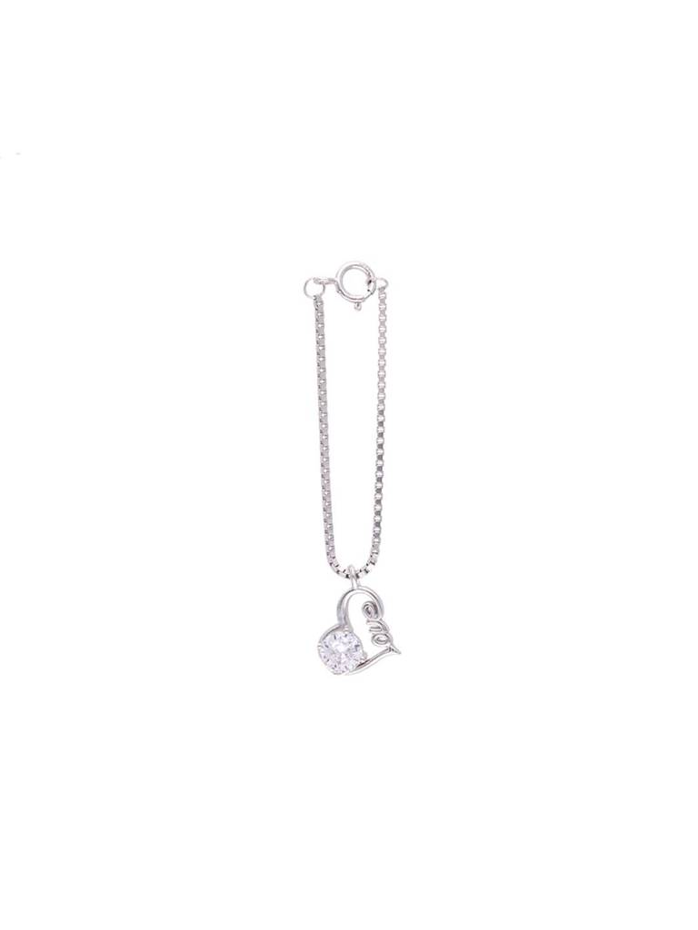 Sterling Silver Solitaire Love Heart Watch Charm : ACWC37-S-NA