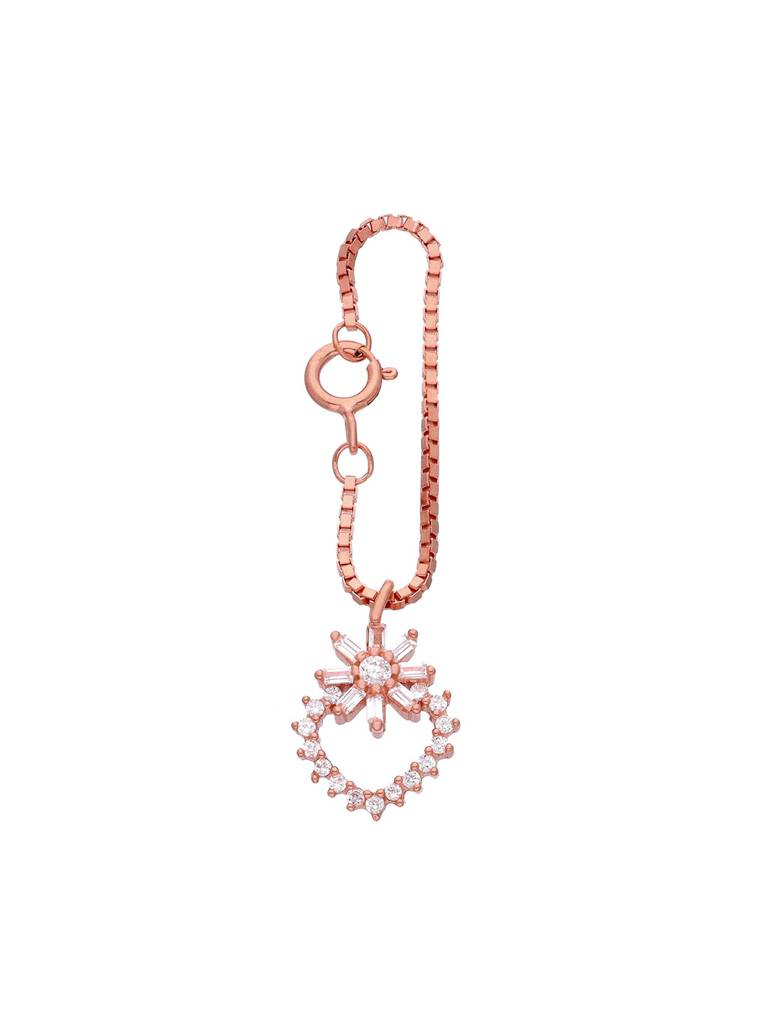 925 Silver Floral Love Heart Watch Charm : ACWC43-RG-NA