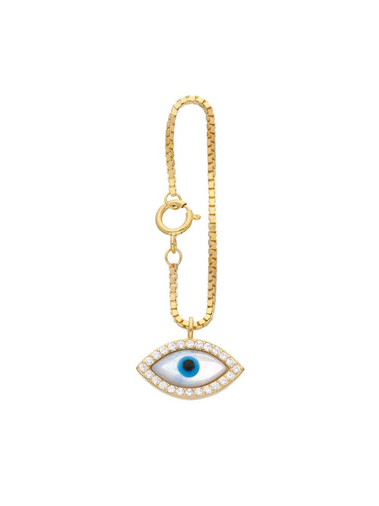 925 Silver Sparkling Evil Eye Watch Charm : ACWC44-G-NA