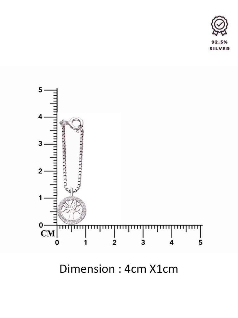 Sterling Silver Tree Watch Charm : ACWC7-S-NA