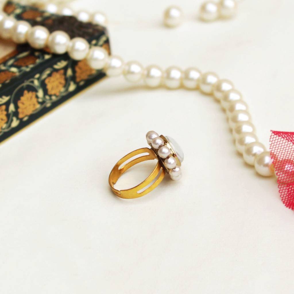 Kundan Flower Ring : ACR054