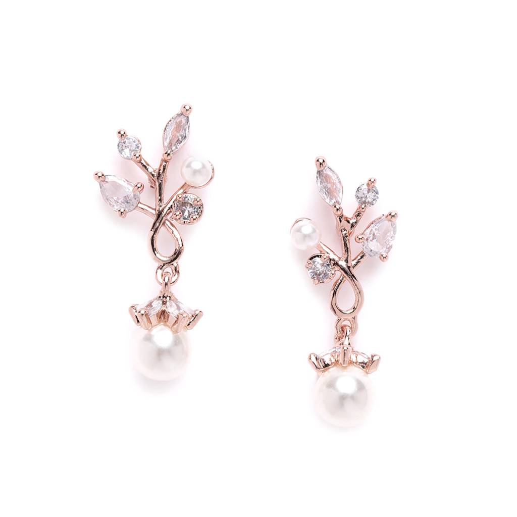 Classic & Modern Lightweight American Diamond Necklace Set With Premium Rosegold Finish : AD-825-RGWENKER