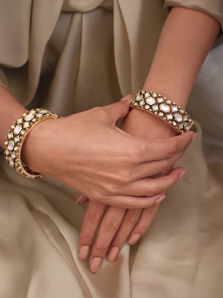 Golden Halo Bangle Set : AGBR32