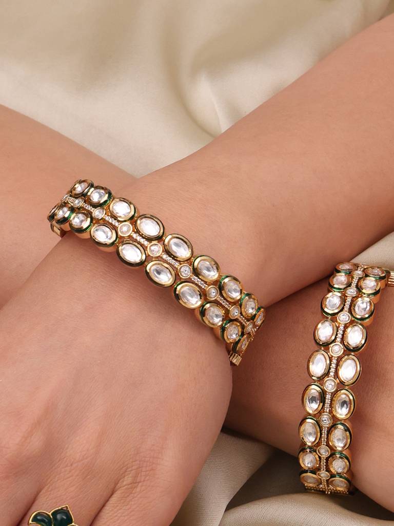 Celestia Verde Kada Bangle Set : AGBR39