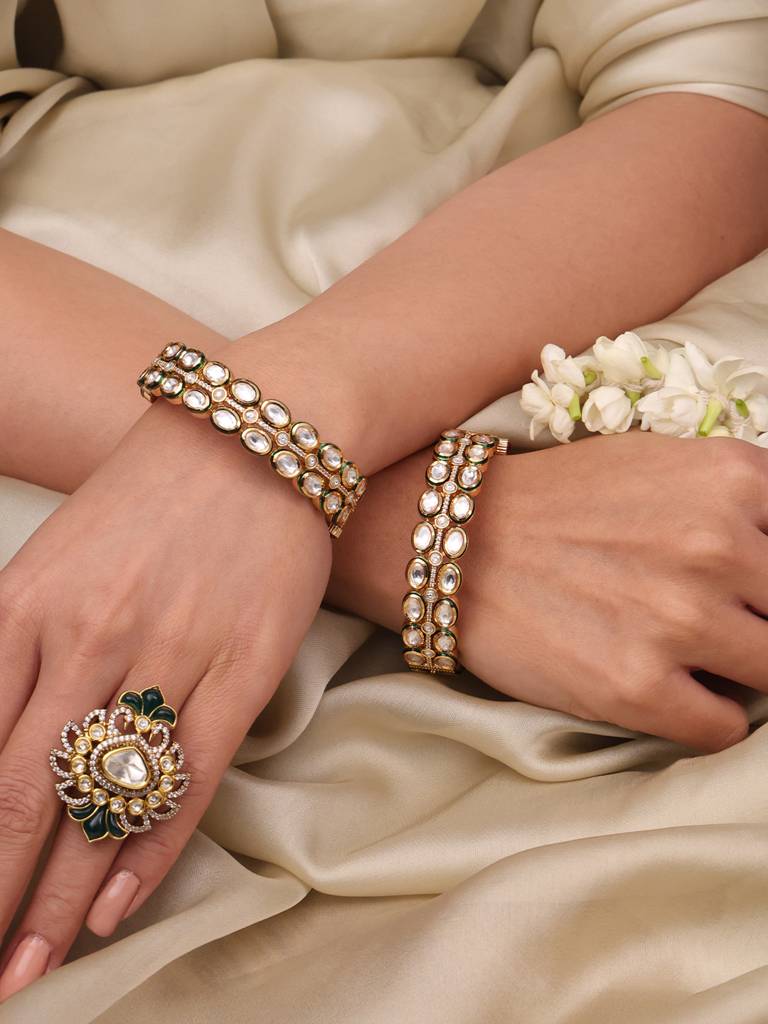 Celestia Verde Kada Bangle Set : AGBR39
