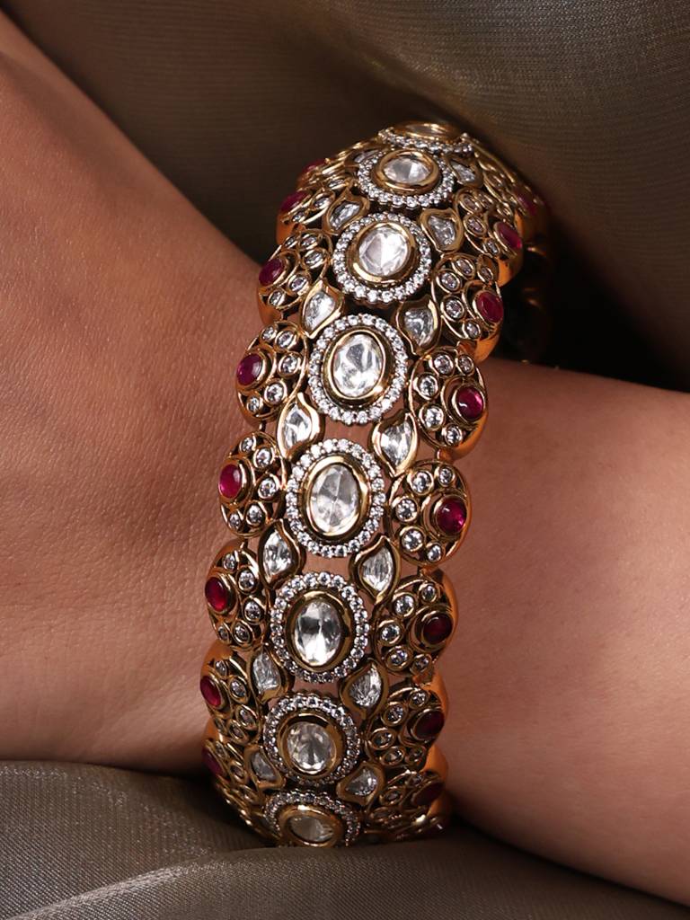 Regalia Ruby Kundan Bangle : AGBR42