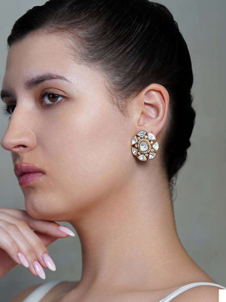 Zovelle Polki Stud Earrings : AGER25