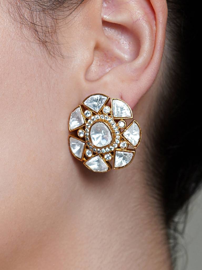 Zovelle Polki Stud Earrings : AGER25