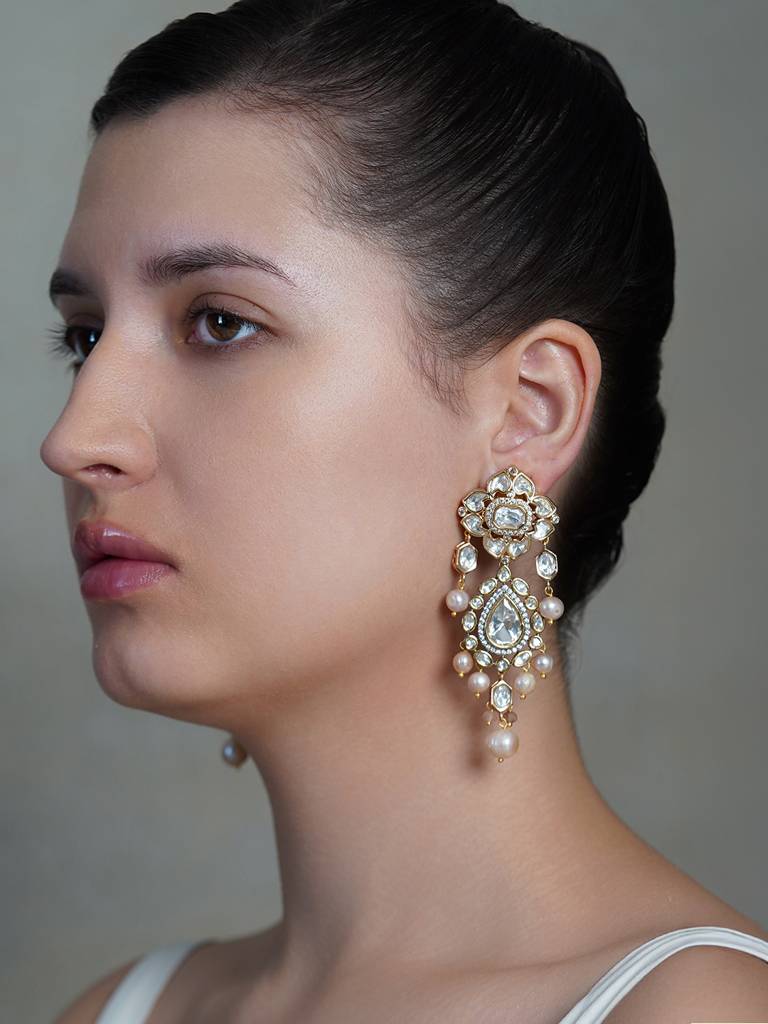 Teardrop Pearl Luxe Dangler : AGER28