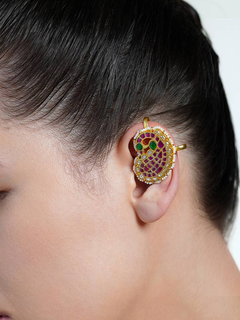 Ruby Paisley Ear Cuff Earrings Ruby Paisley Ear Cuff Earrings