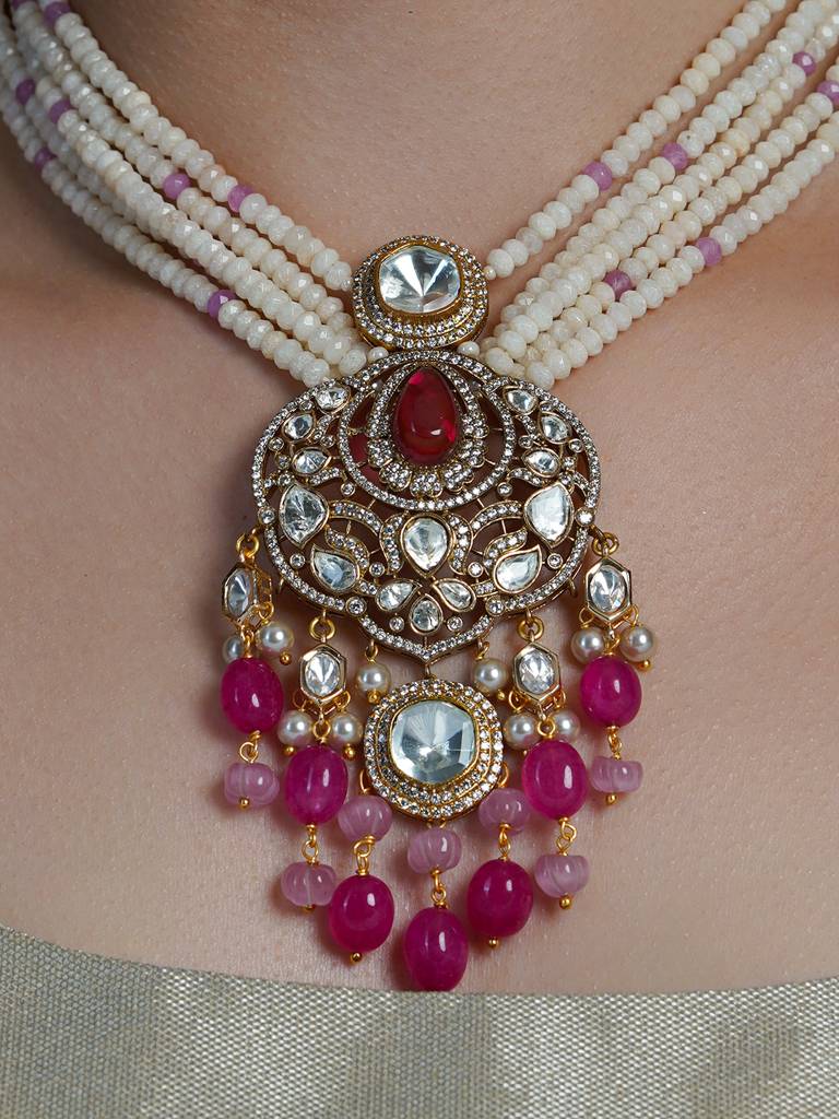 Rubypearla Cascade Rani Haar Set : AGET31