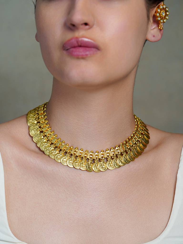 Gold Contour Necklace : AGNK5