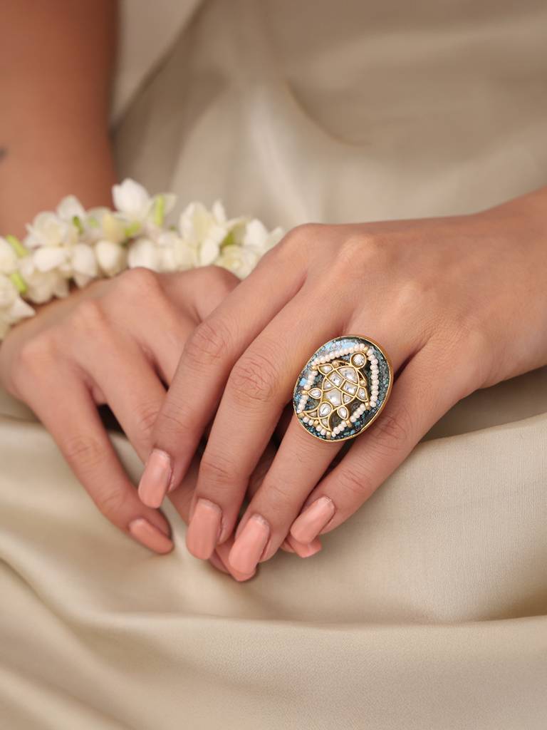 Royal Bloom Enamel Ring : AGRG4