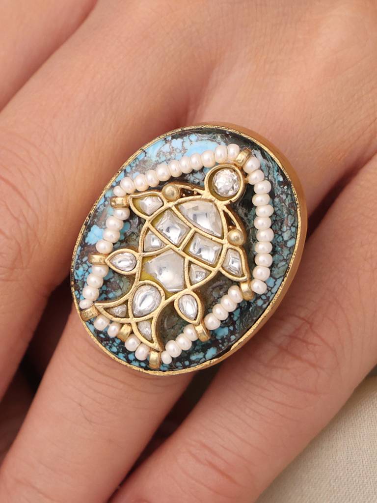 Royal Bloom Enamel Ring : AGRG4