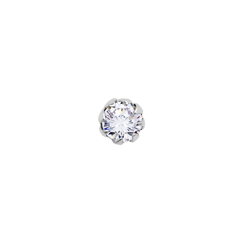 Pure Silver Radiant Sparkle Silver Nose Pin : AHNP418