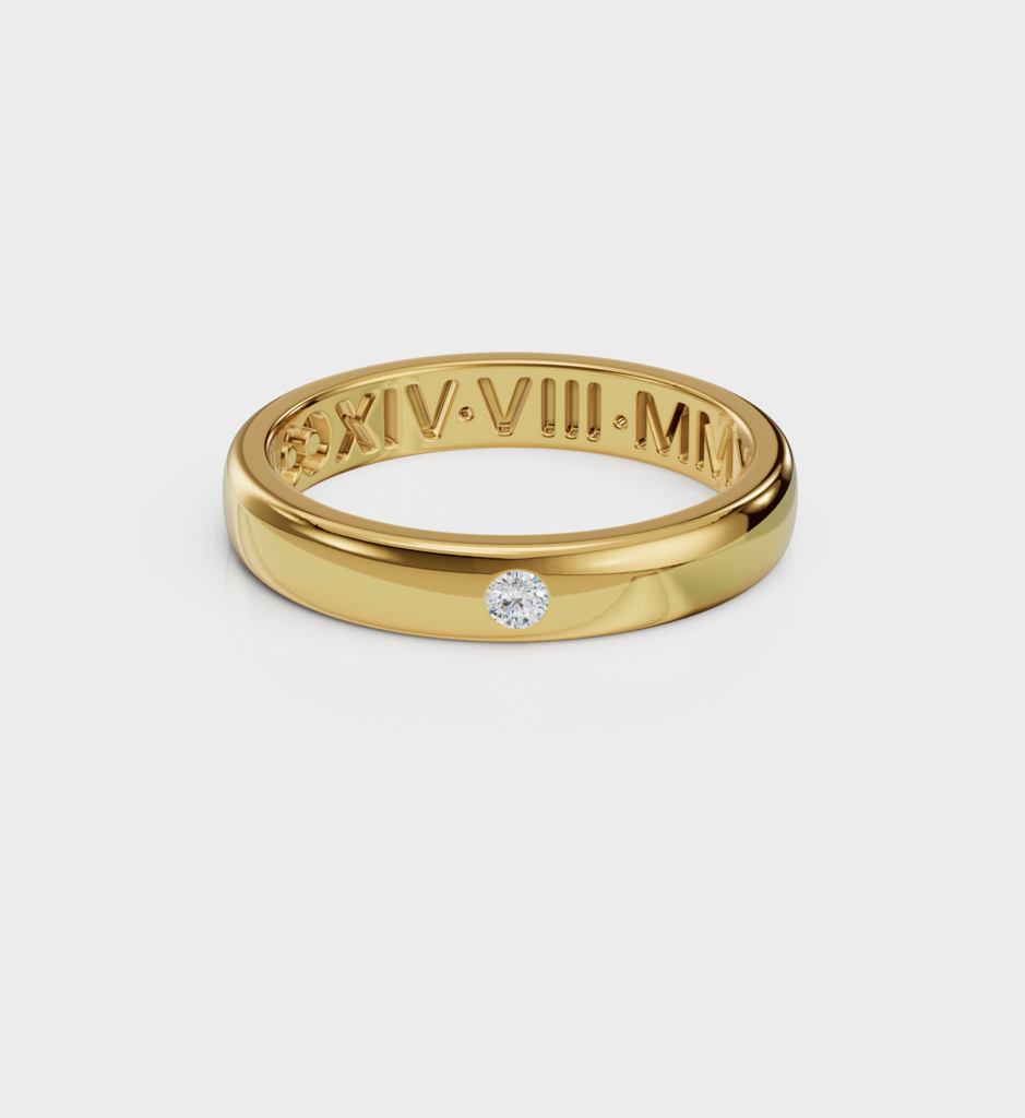 Engrave Diamond Ring : AJJSS0028