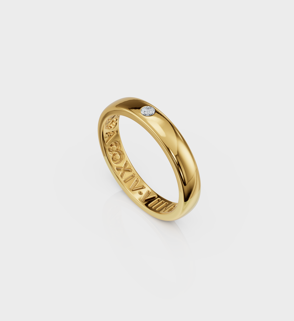 Engrave Diamond Ring : AJJSS0028