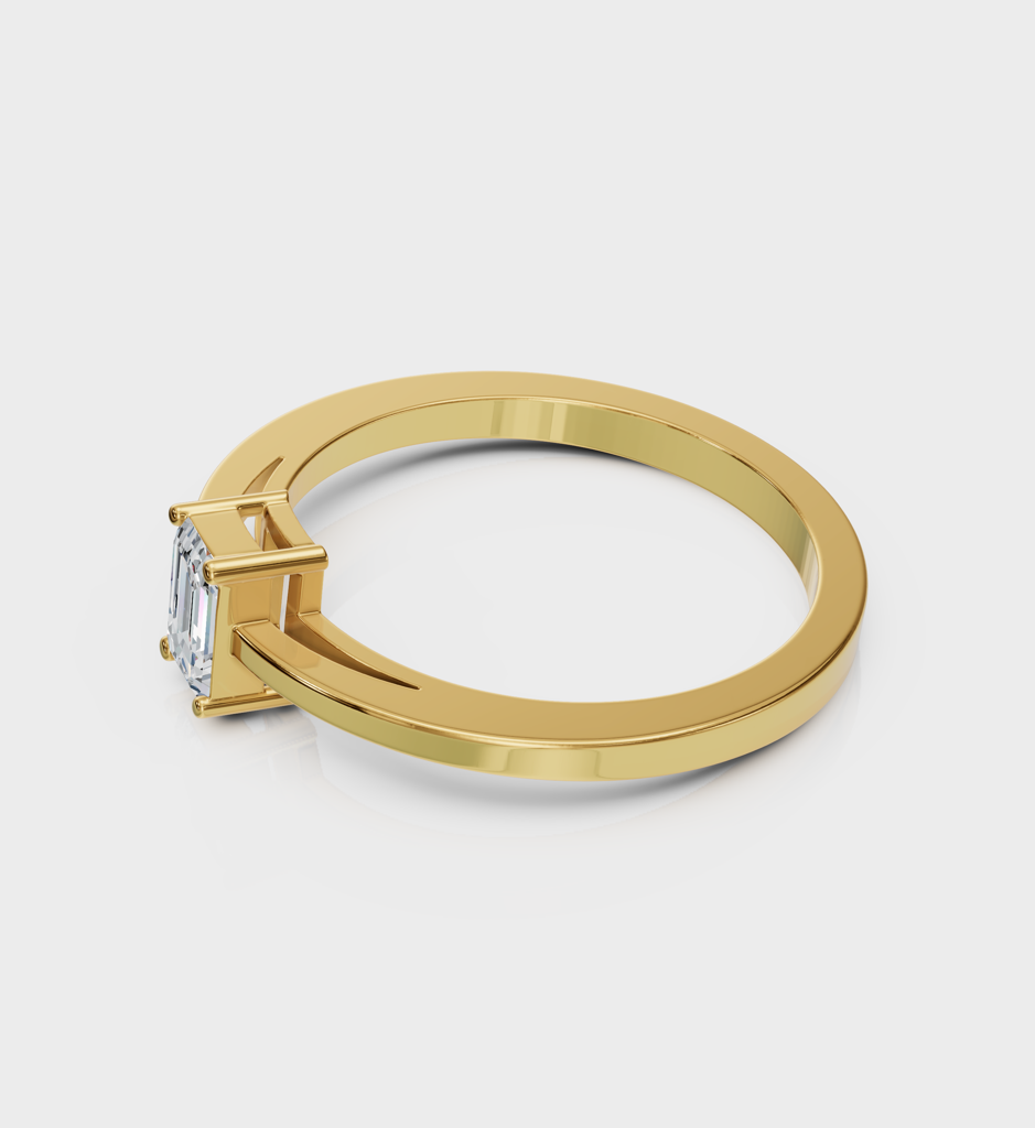 Emerald Cut Diamond Ring : AJJSS0075